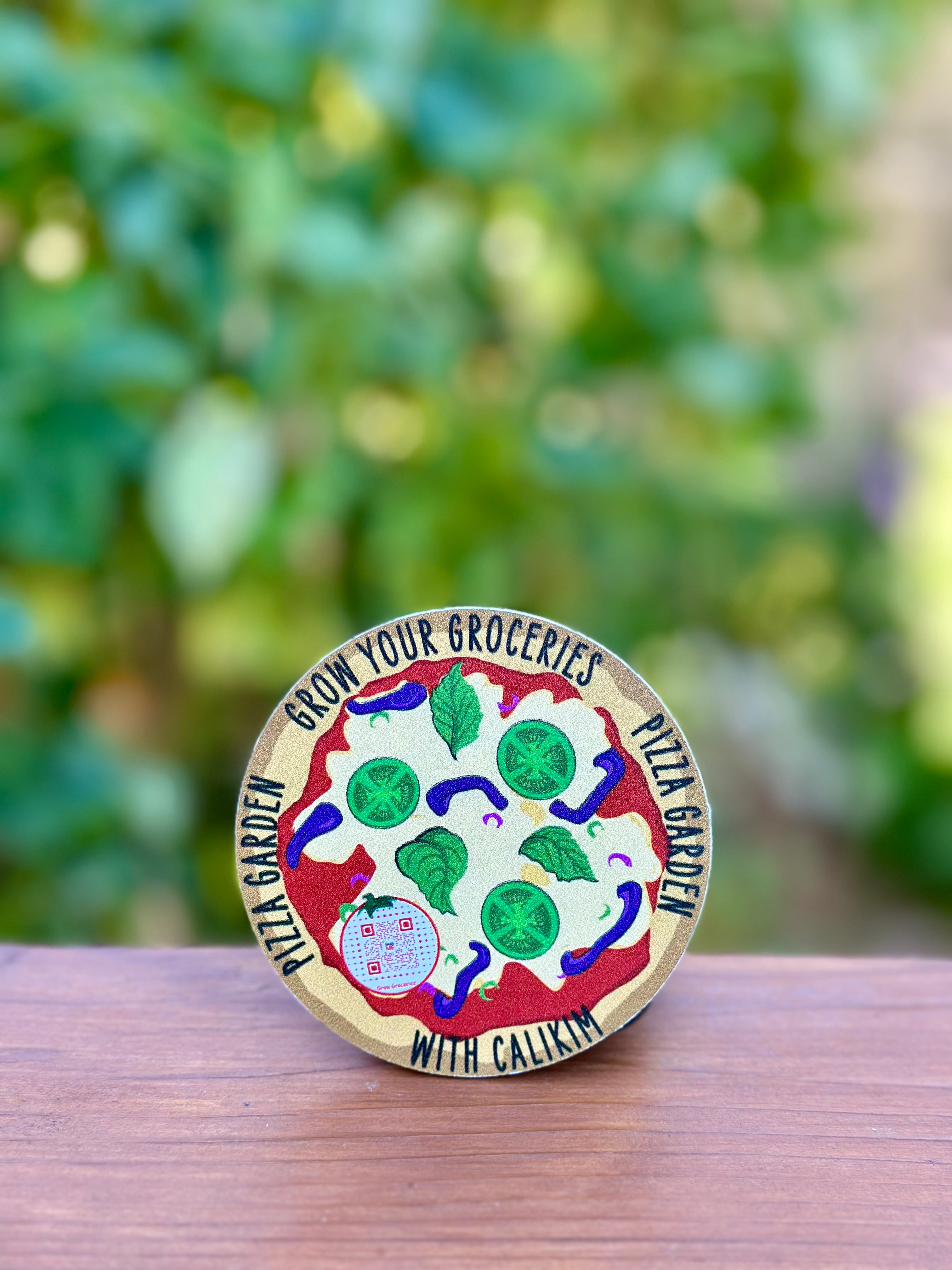 Grow Your Groceries with CaliKim Pizza Garden Coaster
