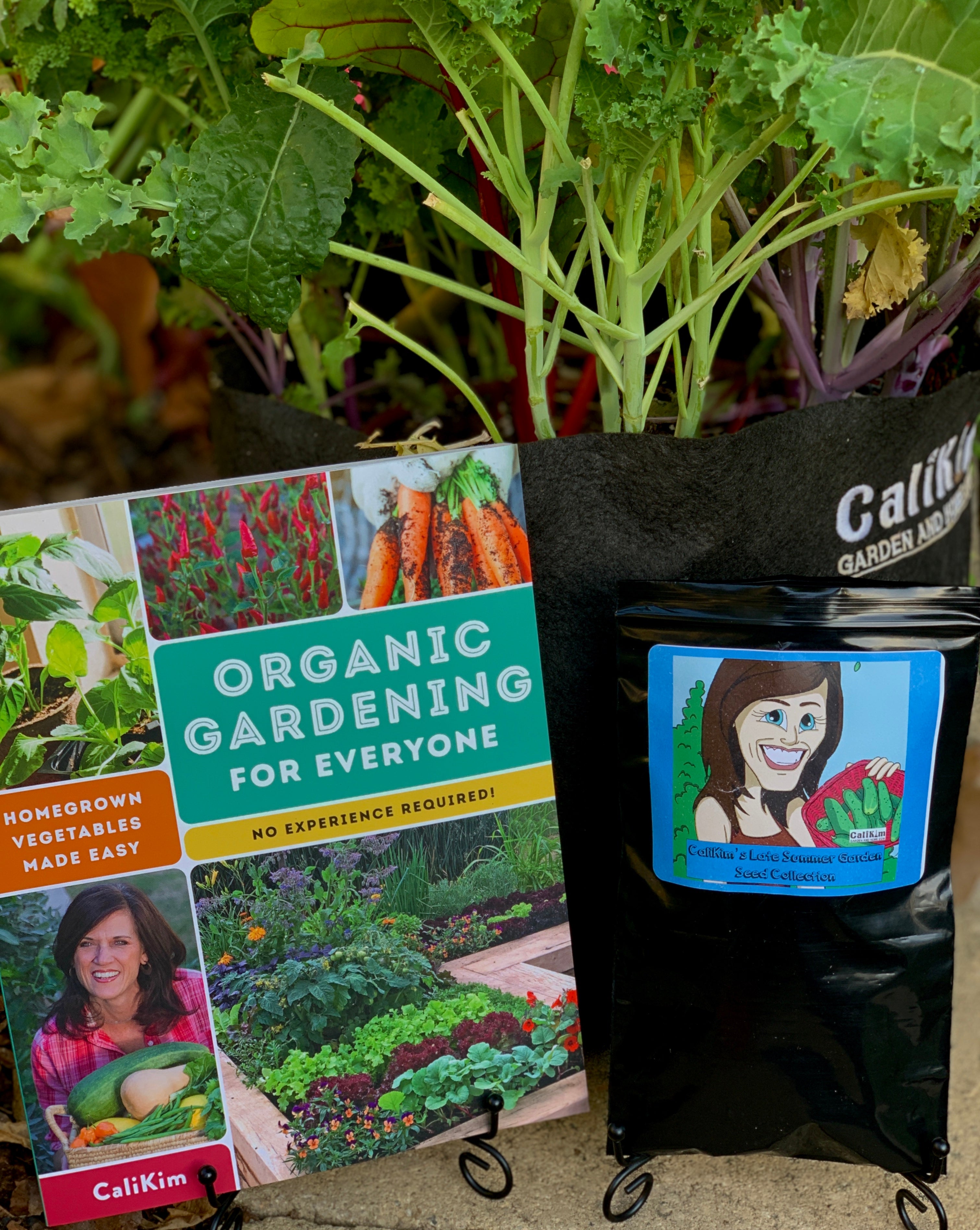 Organic Gardening for Everyone: Homegrown Vegetables Made Easy, Signed &amp; Personalized, with Late Summer Garden Seed Collection- Seed/Book Bundle