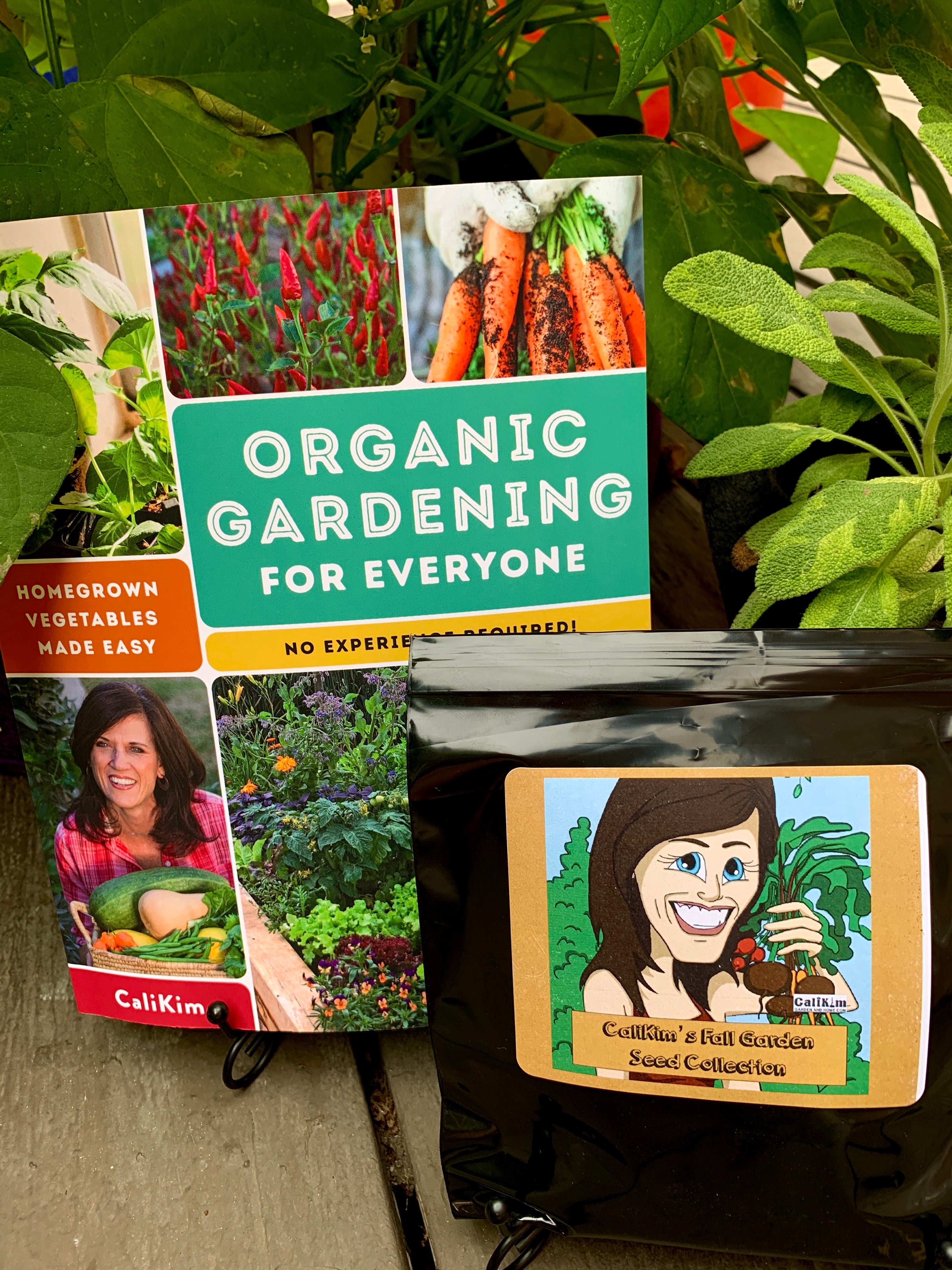 Organic Gardening for Everyone: Homegrown Vegetables Made Easy, Signed &amp; Personalized, with Fall Garden Seed Collection - Seed/Book Bundle